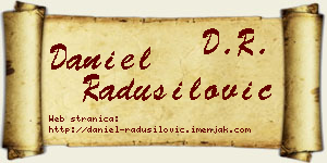 Daniel Radusilović vizit kartica